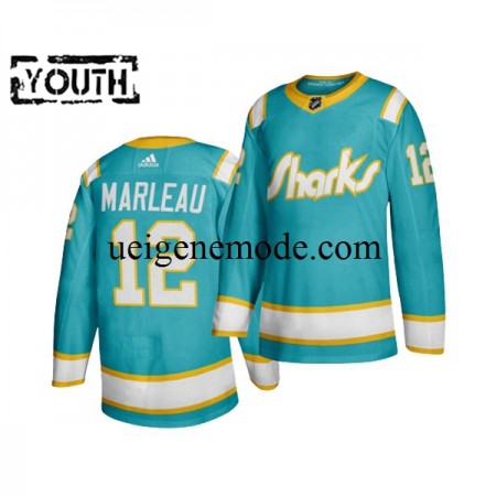 Kinder San Jose Sharks Eishockey Trikot PATRICK MARLEAU 12 Adidas Throwback Blau Authentic